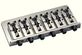 12180100 Bass Bridge 2000 Бридж (струнодержатель) для 6-ти струнной бас-гитары, никель, Schaller от магазина Соло в Иркутске