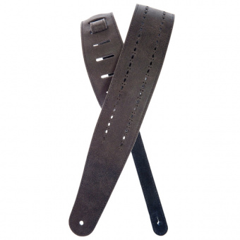25PRF01 Vented Leather Ремень для гитары, черная кожа, рисунок отверстий Rows, Planet Waves от магазина Соло в Иркутске