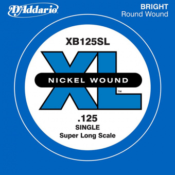 XB125SL Nickel Wound Отдельная струна для бас-гитары, никелированная, .125, Super Long, D'Addario от магазина Соло в Иркутске