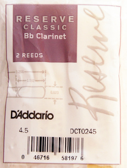 DCT0245 Reserve Classic Трости для кларнета Bb, размер 4.5, 2шт., Rico от магазина Соло в Иркутске