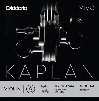 KV312-4/4M Kaplan Vivo Отдельная струна A/Ля для скрипки размером 4/4, среднее натяжение, D'Addario от магазина Соло в Иркутске