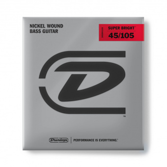 DBSBN45105 Super Bright Комплект струн для бас-гитары, никелированные, Medium, 45-105, Dunlop от магазина Соло в Иркутске