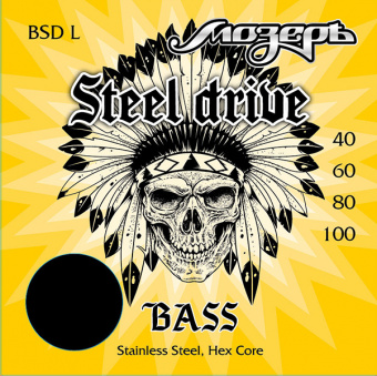 BSD-L Steel Drive Комплект струн для бас-гитары, сталь, 40-100, Мозеръ от магазина Соло в Иркутске