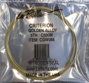 CGW046 Criterion Отдельная 5-ая струна для акустической гитары, бронза, 046, La Bella от магазина Соло в Иркутске