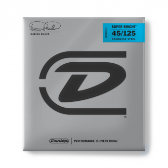 DBMMS45125 Marcus Miller Super Bright Комплект струн для 5-стр бас-гитары,нерж.сталь, 45-125, Dunlop от магазина Соло в Иркутске
