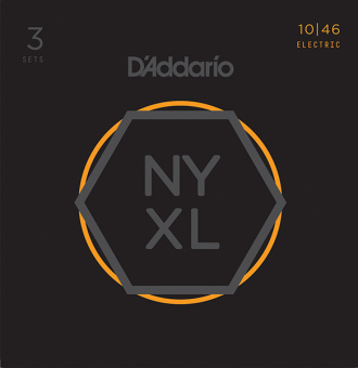 NYXL1046-3P NYXL 3 Комплекта струн для электрогитары, Regular Light, 10-46, D'Addario от магазина Соло в Иркутске