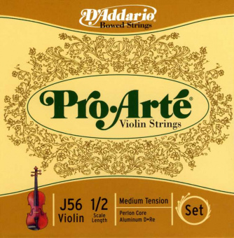 J56-1/2M Pro-Arte Комплект струн для скрипки размером 1/2, среднее натяжение, D'Addario от магазина Соло в Иркутске
