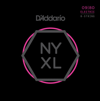 NYXL0980 NYXL Комплект струн для 8-струнной электрогитары, Super Light, 09-80, D'Addario от магазина Соло в Иркутске