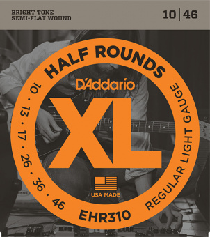 EHR310 Half Round Комплект струн для электрогитары, Regular Light, 10-46, D'Addario от магазина Соло в Иркутске