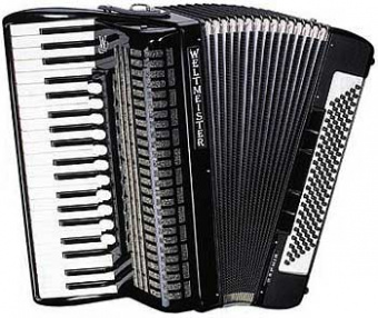 Saphir-IV-120/41-BK Saphir Аккордеон 41/120/IV/11/5, черный, с ремнями и чехлом, Weltmeister от магазина Соло в Иркутске