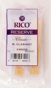 RCT0220 Reserve Classic Трости для кларнета Bb, размер 2.0, 2шт., Rico от магазина Соло в Иркутске