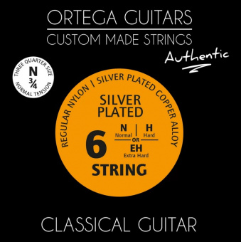 NYA34N Authentic Комплект струн для классической гитары 3/4, посеребренная медь, Ortega от магазина Соло в Иркутске