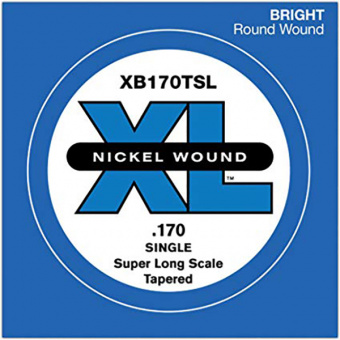 XB170TSL Nickel Wound Tapered Отдельная струна для бас-гитары, .170, Super Long Scale, D'Addario от магазина Соло в Иркутске