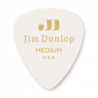 483P01MD Genuine Celluloid Медиаторы, 12шт, средние, белые, Dunlop от магазина Соло в Иркутске