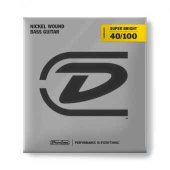 DBSBN40100 Super Bright Комплект струн для бас-гитары, никелированные, Light, 40-100, Dunlop от магазина Соло в Иркутске