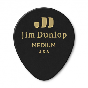 485P03MD Black Teardrop Медиаторы, 12шт, капля, средние, Dunlop от магазина Соло в Иркутске