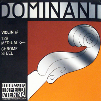 129 Dominant Отдельная струна Е/Ми для скрипки размером 4/4, сред. натяж, шарик, Thomastik от магазина Соло в Иркутске