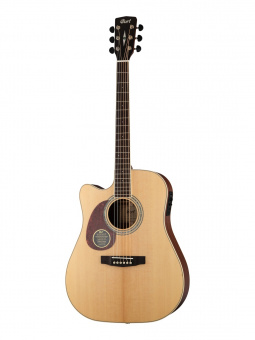 MR710F-LH-NS-WBAG MR Series Электро-акустическая гитара леворукая, с вырезом, цвет нат., чехол, Cort от магазина Соло в Иркутске