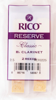 RCT0225 Reserve Classic Трости для кларнета Bb, размер 2.5, 2шт., Rico от магазина Соло в Иркутске
