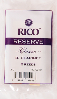 RCT0230 Reserve Classic Трости для кларнета Bb, размер 3.0, 2шт., Rico от магазина Соло в Иркутске