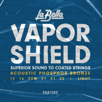 VSA1252 Vapor Shield Комплект струн для акустической гитары, фосф.бронза, 12-52, La Bella от магазина Соло в Иркутске