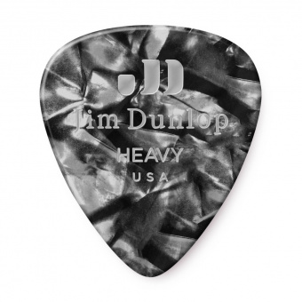 483P02HV Genuine Celluloid Медиаторы, 12шт, толстые, черный перламутр, Dunlop от магазина Соло в Иркутске