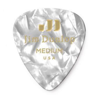 483P04MD Genuine Celluloid Медиаторы, 12шт, средние, белый перламутр, Dunlop от магазина Соло в Иркутске