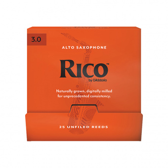 RJA0130-B25 Rico Трости для саксофона альт, размер 3.0, 25шт в индивидуальной упаковке, Rico от магазина Соло в Иркутске