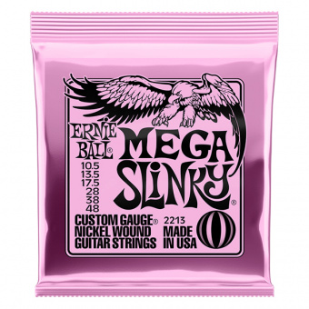 P02213 Mega Slinky Комплект струн для электрогитары, никелированные, 10.5-48, Ernie Ball от магазина Соло в Иркутске