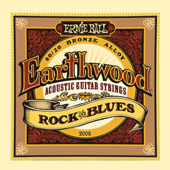 P02008 Earthwood Rock & Blues Комплект струн для акустической гитары, бронза, 10-52, Ernie Ball от магазина Соло в Иркутске