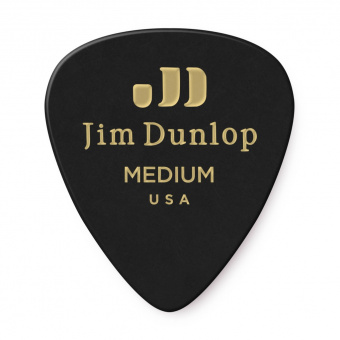 483P03MD Genuine Celluloid Медиаторы, 12шт, средние, черные, Dunlop от магазина Соло в Иркутске