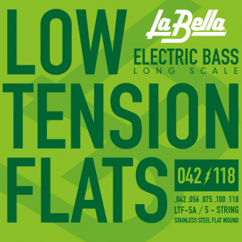 LTF-5A Low Tension Flexible Flats Комплект струн для 5-струнной бас-гитары, сталь, 42-118, La Bella от магазина Соло в Иркутске