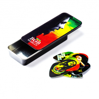 BOB-PT02H Bob Marley Rasta Медиаторы 6шт, толстые, в коробочке, Dunlop от магазина Соло в Иркутске