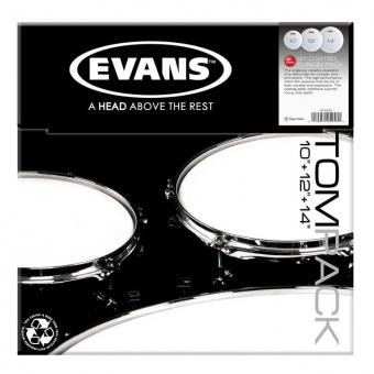 ETP-G1CTD-F G1 Fusion Набор пластика для том барабана, с покрытием 10"/12"/14", Evans от магазина Соло в Иркутске