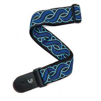 20T06 Тканный ремень для гитары, рисунок «Blue Twist», Planet Waves от магазина Соло в Иркутске