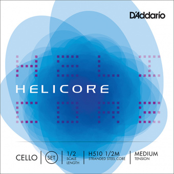 H510-1/2M Helicore Комплект струн для виолончели размером 1/2, среднее натяжение, D'Addario от магазина Соло в Иркутске