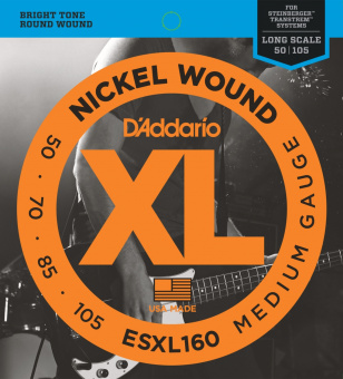 ESXL160 Nickel Wound Комплект струн для бас-гитары, Medium, 50-105, шарик на 2 концах, D'Addario от магазина Соло в Иркутске