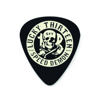 L15R1.00 Lucky 13 Speed Demon Медиаторы 36 шт., толщина 1,0мм, Dunlop от магазина Соло в Иркутске