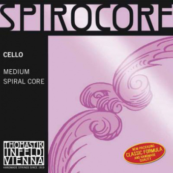 S25 Spirocore Отдельная струна А/Ля для виолончели размером 4/4, среднее натяжение, Thomastik от магазина Соло в Иркутске
