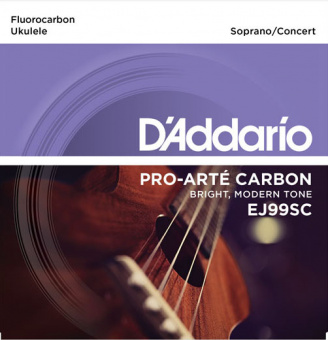 EJ99SC Pro-Arte Carbon Комплект струн для укулеле сопрано/концертного, D'Addario от магазина Соло в Иркутске