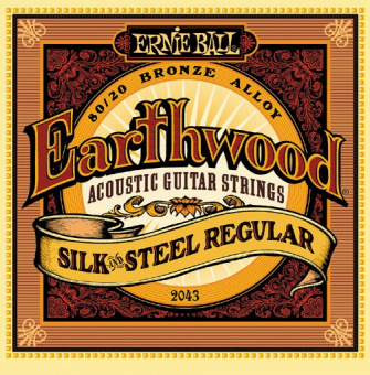 P02043 Earthwood Silk & Steel Regular Струны для акустической гитары сталь+шелк 13-56 Ernie Ball от магазина Соло в Иркутске