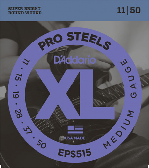 EPS515 ProSteels Комплект струн для электрогитары, Medium, 11-50, D'Addario от магазина Соло в Иркутске