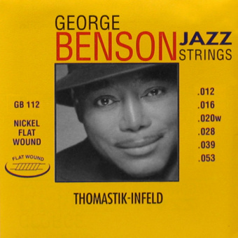 GB112 George Benson Jazz Комплект струн для акустической гитары, плоская оплетка, 12-53, Thomastik от магазина Соло в Иркутске