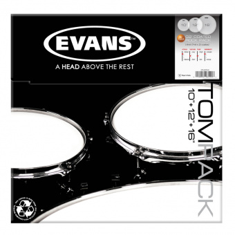 ETP-G2CTD-R G2 Coated Rock Набор пластика для том барабана, 10"/12"/16", Evans от магазина Соло в Иркутске