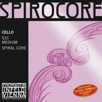 S31 Spirocore Комплект струн для виолончели размером 4/4, среднее натяжение, Thomastik от магазина Соло в Иркутске