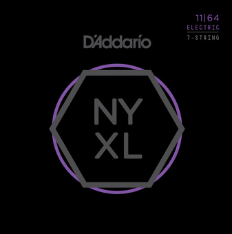 NYXL1164 NYXL Комплект струн для 7-струнной электрогитары, Medium, 11-64, D'Addario от магазина Соло в Иркутске