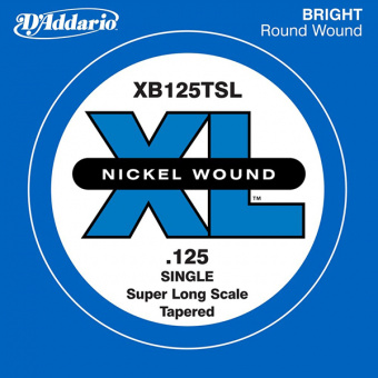 XB125TSL Nickel Wound Tapered Отдельная струна для бас-гитары, .125, Super Long Scale, D'Addario от магазина Соло в Иркутске