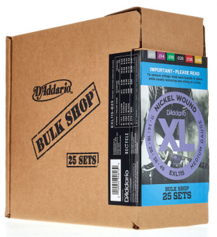 EXL115-B25 Nickel Wound Струны для электрогитары, Medium, 11-49, 25 комплектов, D'Addario от магазина Соло в Иркутске