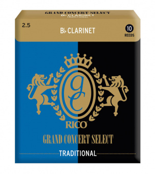 RGC10BCL250 Grand Concert Select Traditional Трости для кларнета Bb, размер 2.5, 10шт в уп. Rico от магазина Соло в Иркутске