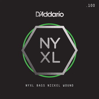 NYXLB100TSL NYXL Tapered Отдельная струна для бас-гитары, никелированная, 100, Super Long, D'Addario от магазина Соло в Иркутске